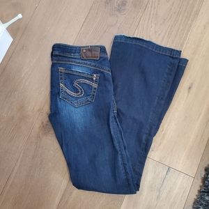 EUC Silver flare jeans